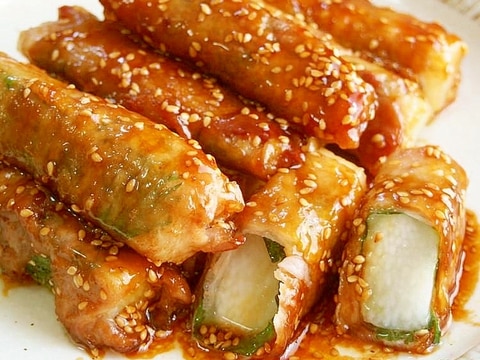 15分で!長芋と大葉の豚ロース照り焼き♪